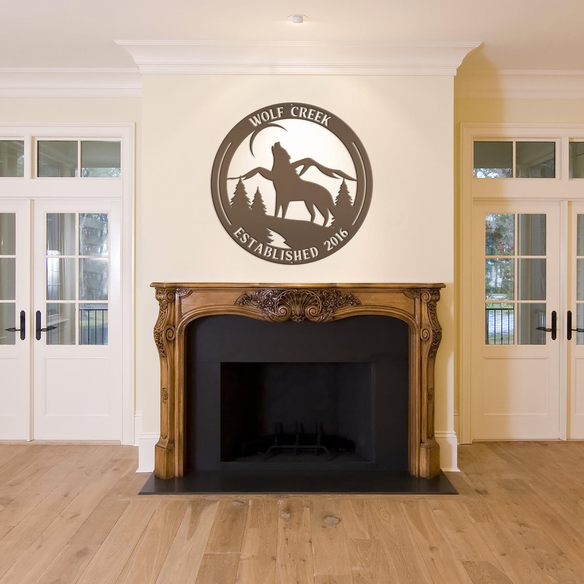 Custom Wolf Sign, Wolf In The Wild Sign, Howling Wolf