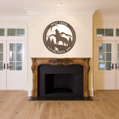 Custom Wolf Sign, Wolf In The Wild Sign, Howling Wolf