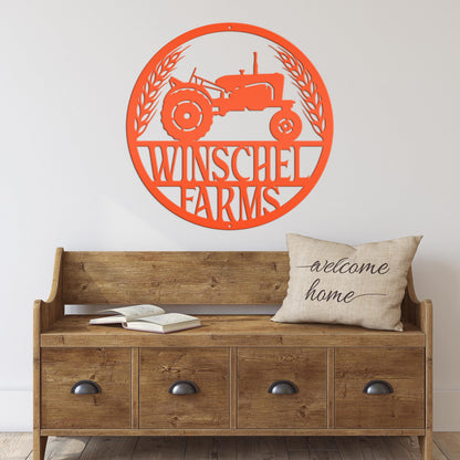 Personalized Tractor & Farm Sign