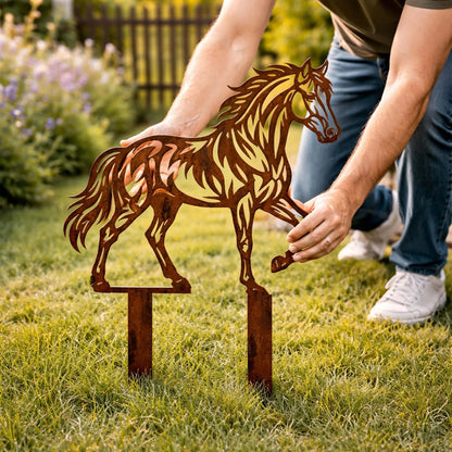 Custom Farm Animal Metal Stakes Yard Art Set Rustic Garden Decor Gift