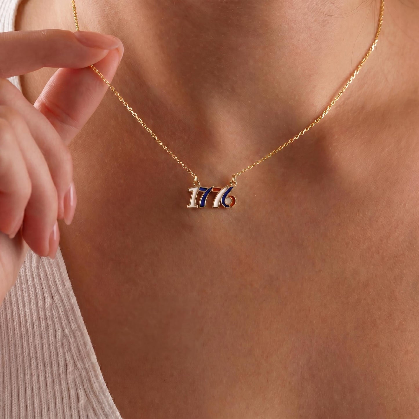 USA Flag Pendant Necklace, Patriotic American Jewelry, Independence Day, USA Map Necklace, United States 250th Memorial Gift, 4th of July