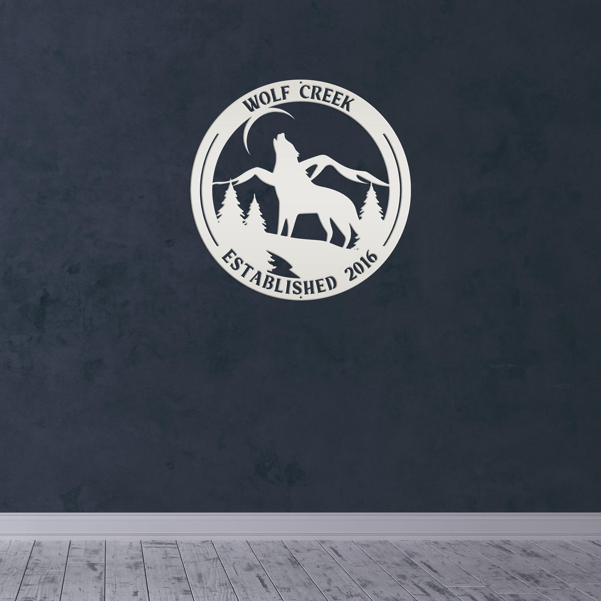 Custom Wolf Sign, Wolf In The Wild Sign, Howling Wolf