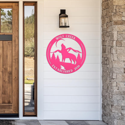 Custom Wolf Sign, Wolf In The Wild Sign, Howling Wolf
