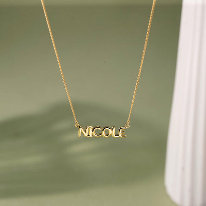 Personalized Bubble Name Necklace, Tiny Balloon Name Necklace, Custom Letter Necklace, Gift for her, Bridesmaid Gift, Christmas Gift for Mom