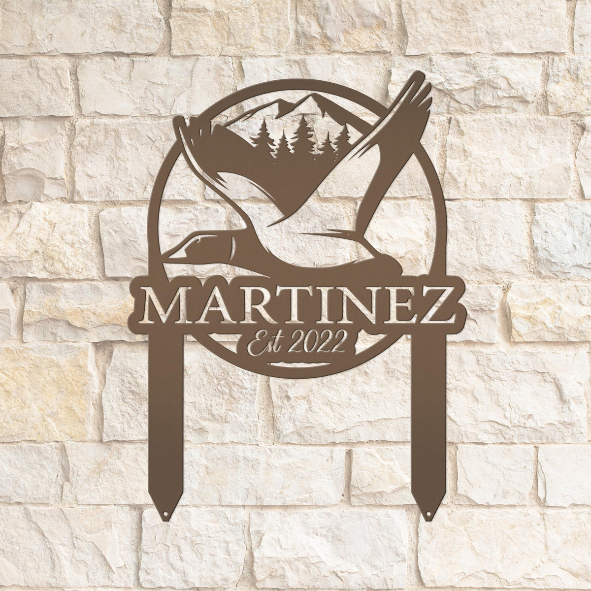 Custom Duck Hunting Metal Lawn Sign - Your name Lawn Sign
