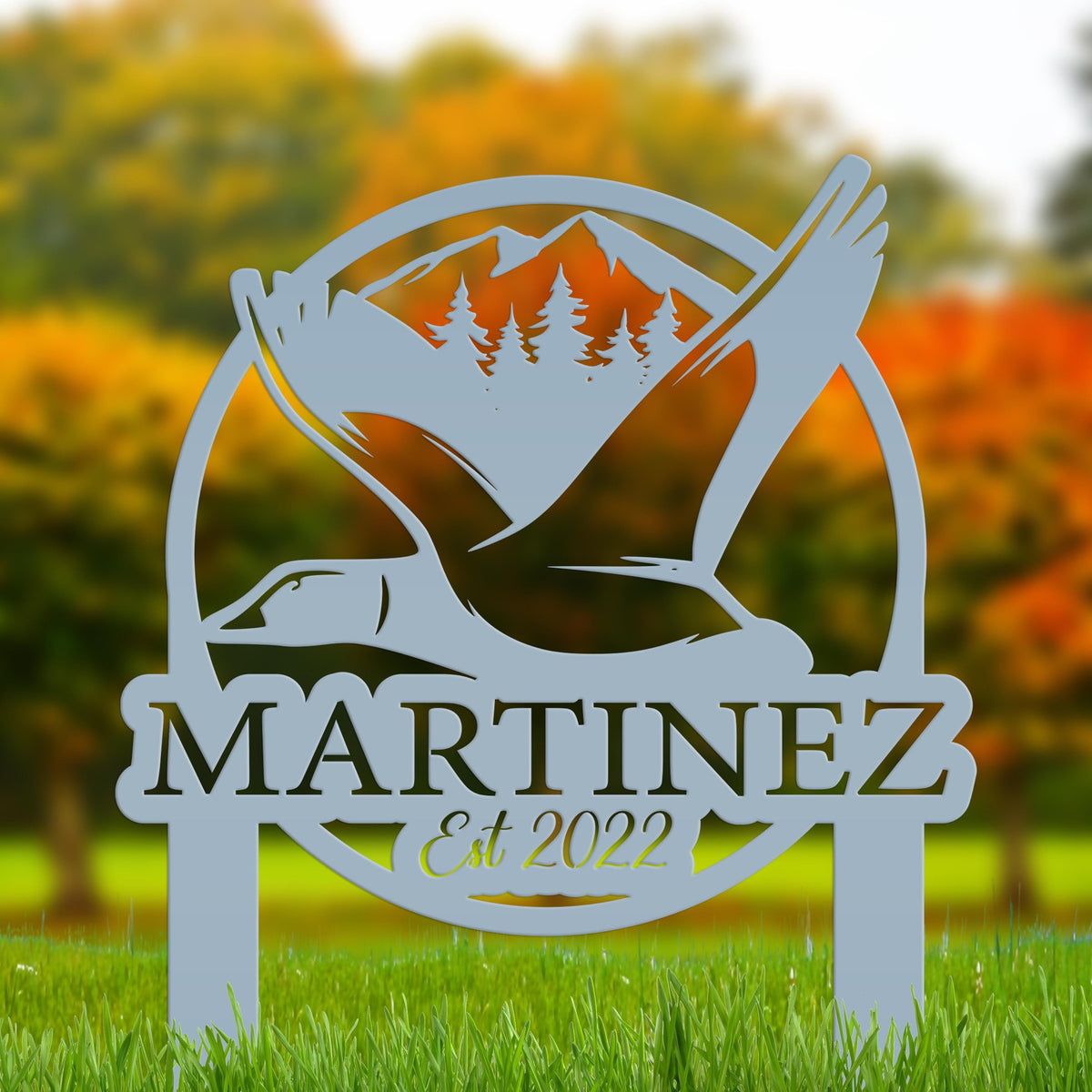 Custom Duck Hunting Metal Lawn Sign - Your name Lawn Sign