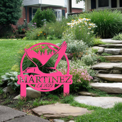 Custom Duck Hunting Metal Lawn Sign - Your name Lawn Sign