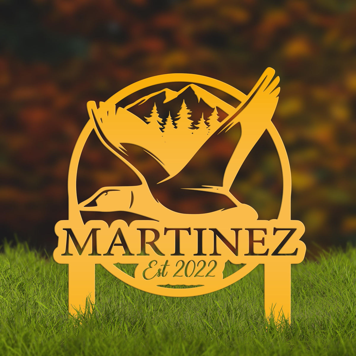 Custom Duck Hunting Metal Lawn Sign - Your name Lawn Sign