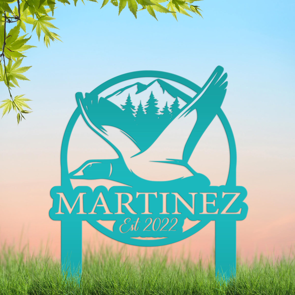 Custom Duck Hunting Metal Lawn Sign - Your name Lawn Sign