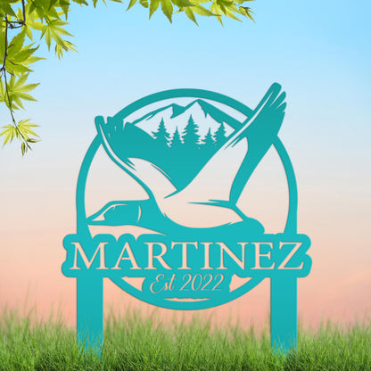 Custom Duck Hunting Metal Lawn Sign - Your name Lawn Sign