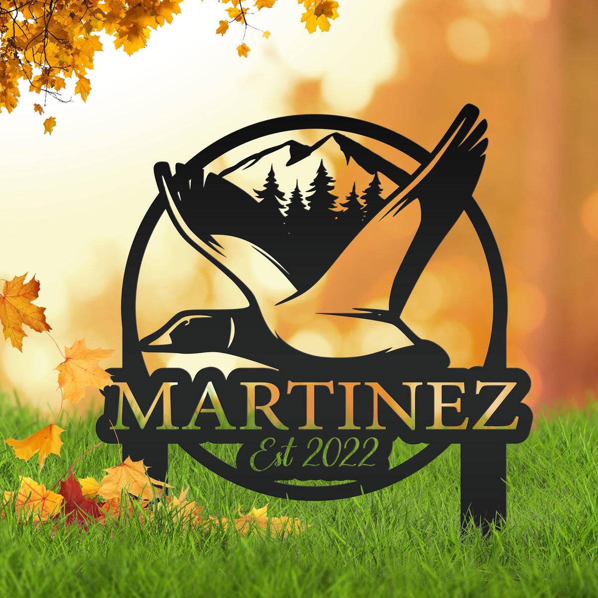 Custom Duck Hunting Metal Lawn Sign - Your name Lawn Sign