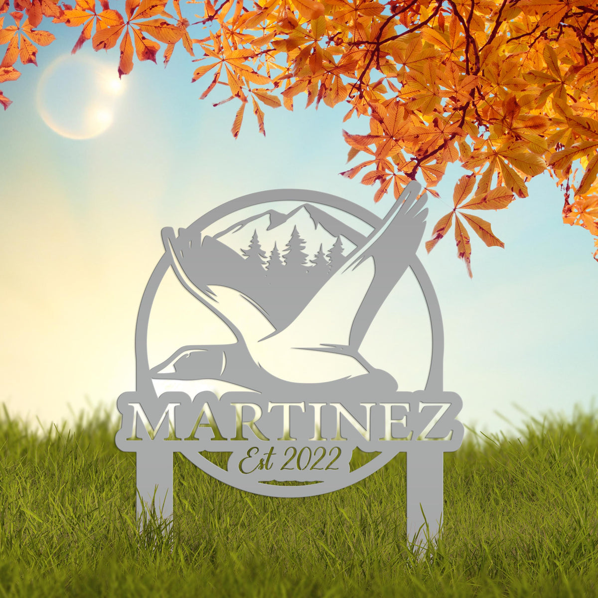 Custom Duck Hunting Metal Lawn Sign - Your name Lawn Sign