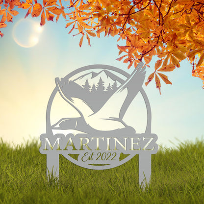 Custom Duck Hunting Metal Lawn Sign - Your name Lawn Sign