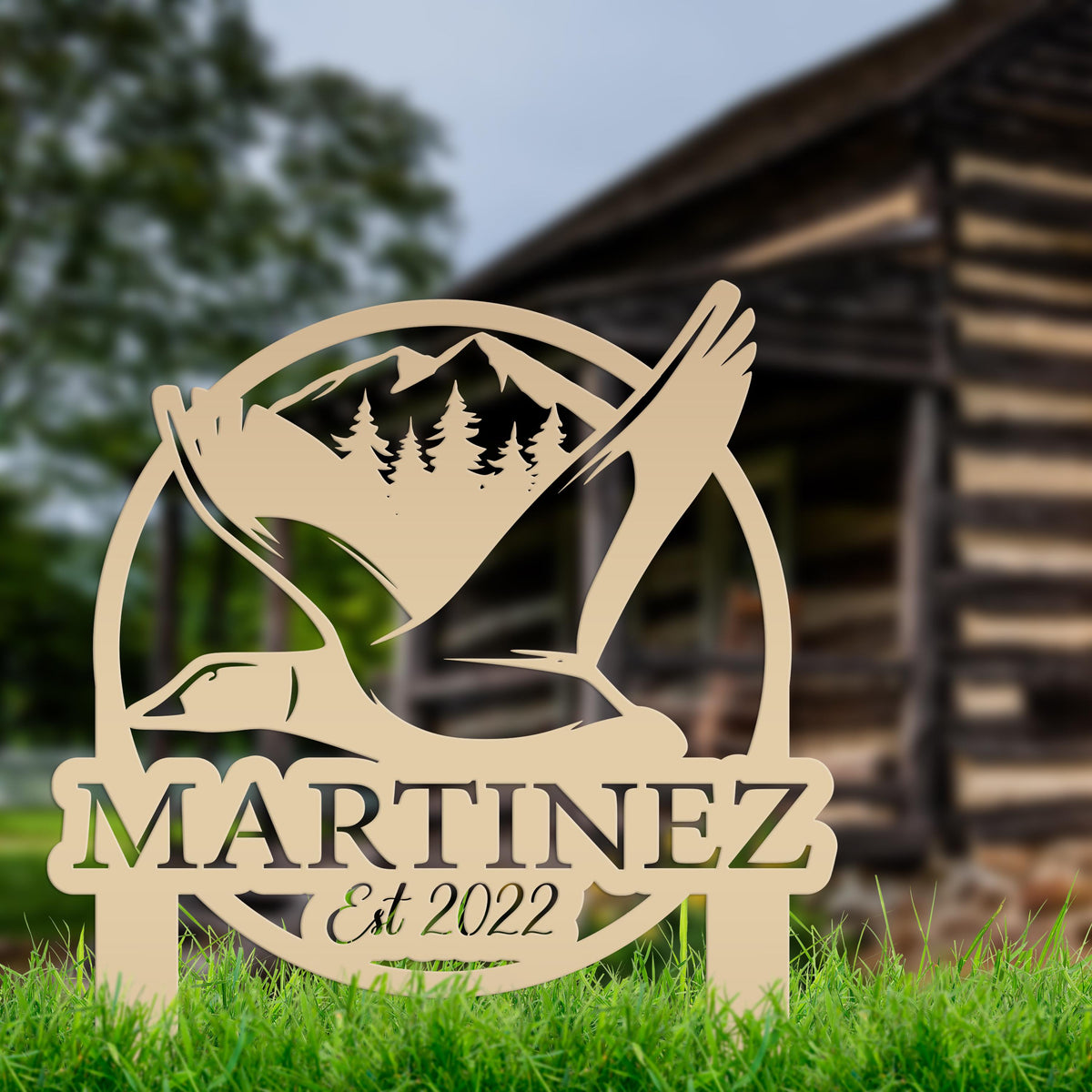 Custom Duck Hunting Metal Lawn Sign - Your name Lawn Sign