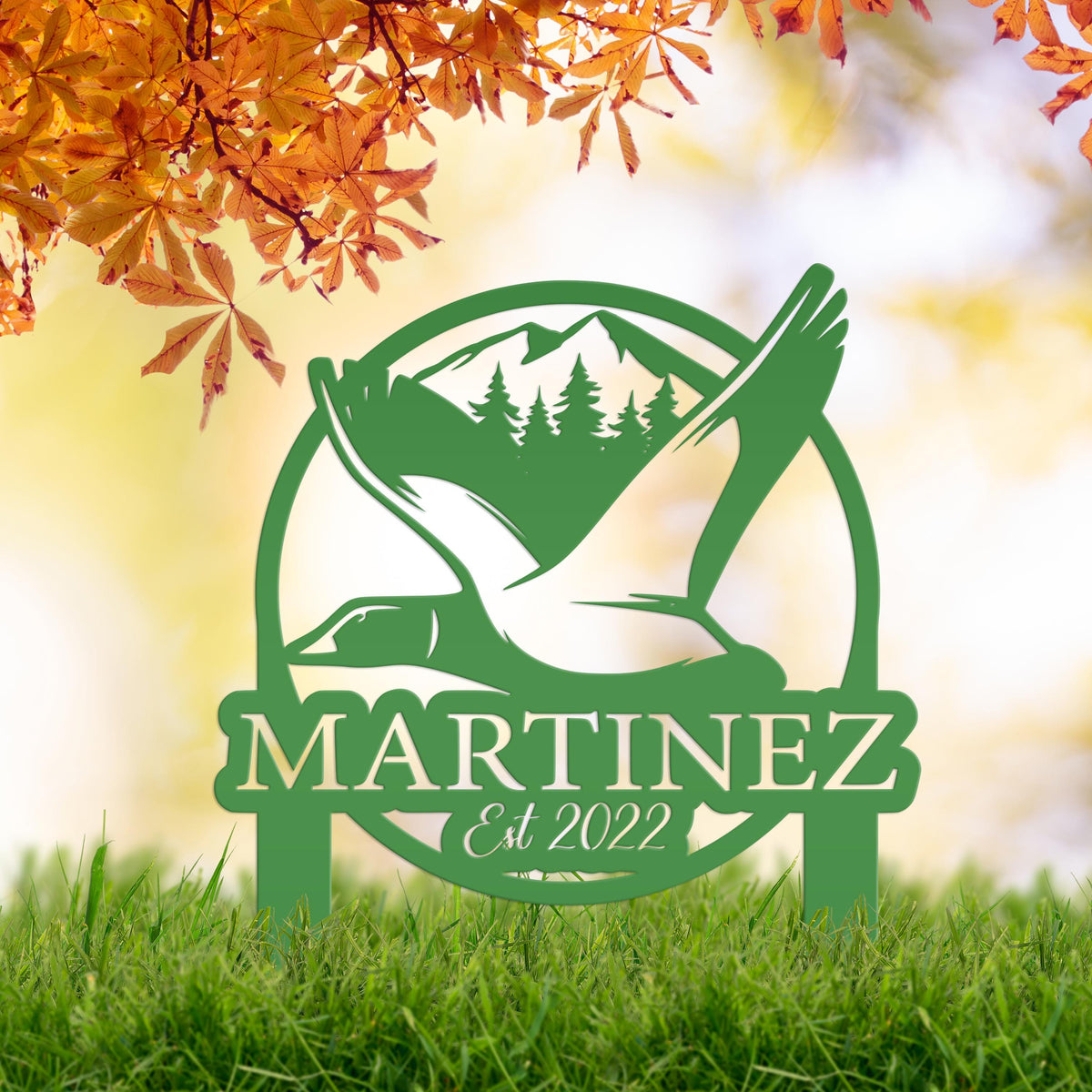 Custom Duck Hunting Metal Lawn Sign - Your name Lawn Sign