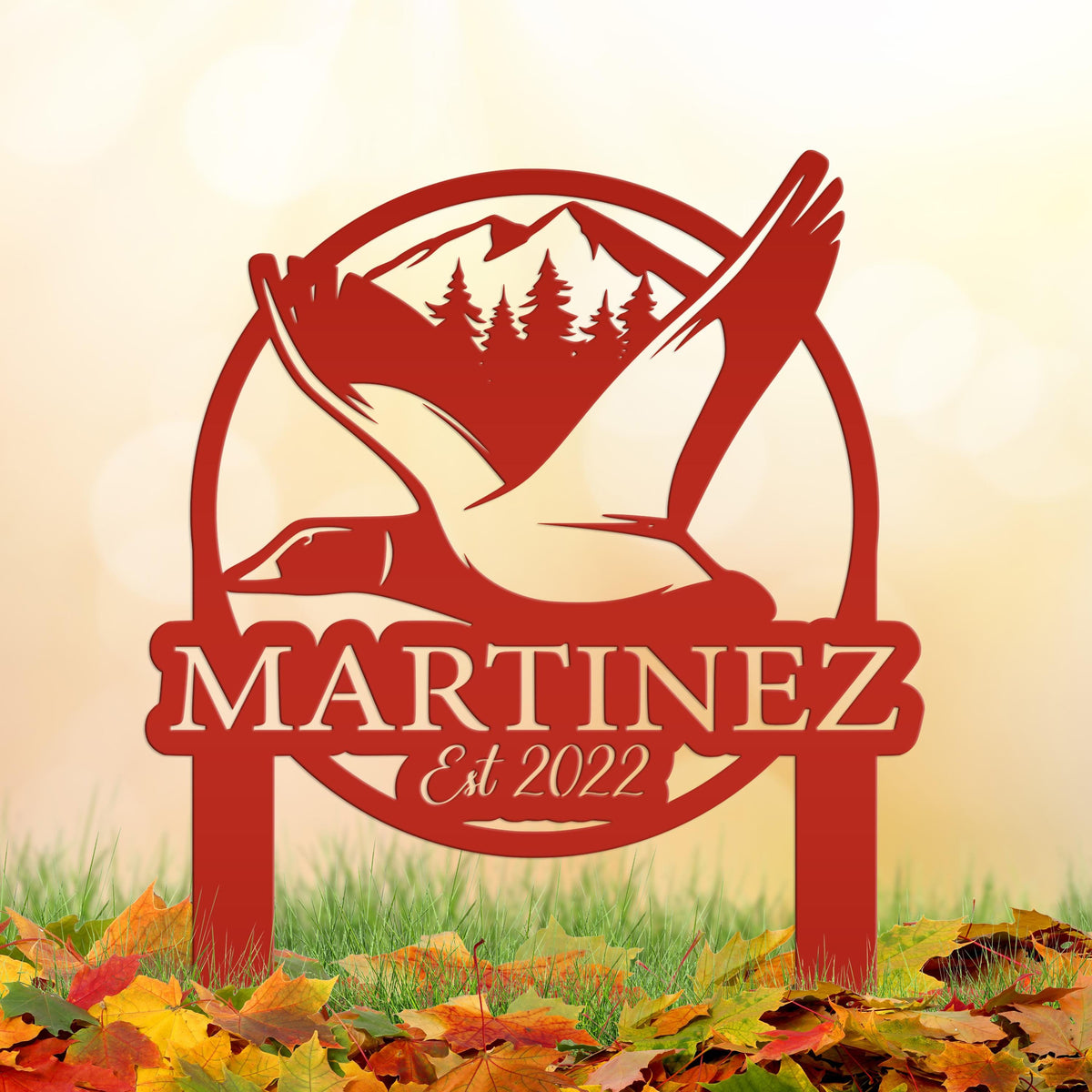 Custom Duck Hunting Metal Lawn Sign - Your name Lawn Sign