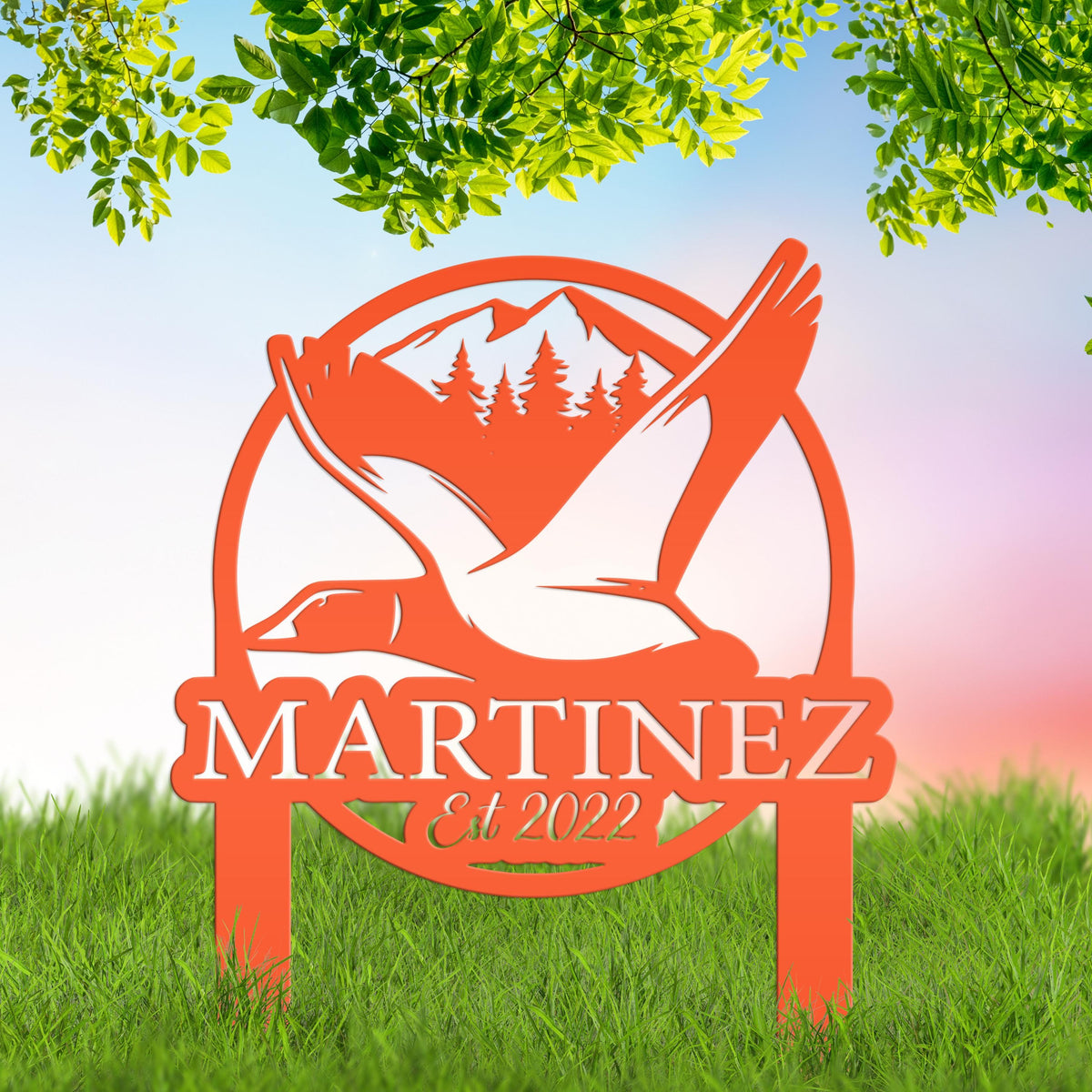 Custom Duck Hunting Metal Lawn Sign - Your name Lawn Sign
