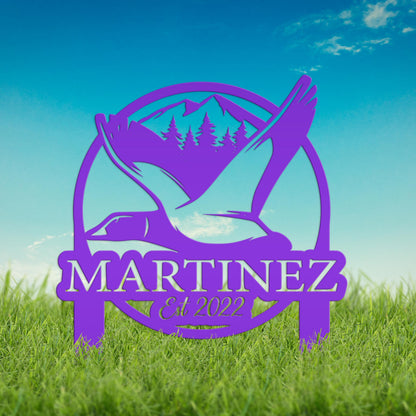 Custom Duck Hunting Metal Lawn Sign - Your name Lawn Sign