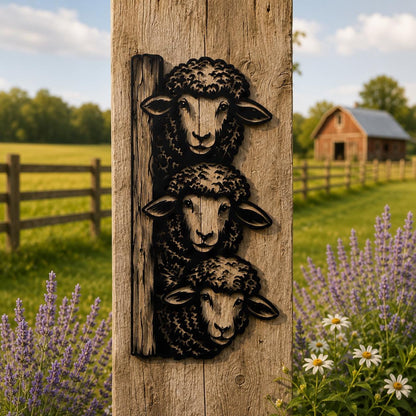 Farm Animal Metal Wall Art, Duck Horse Goat and Cow Decor for Barn, Porch or Country Home
