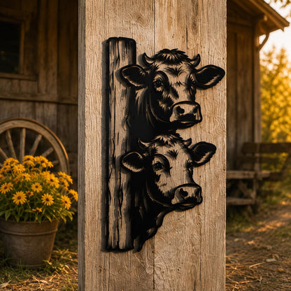 Farm Animal Metal Wall Art, Duck Horse Goat and Cow Decor for Barn, Porch or Country Home