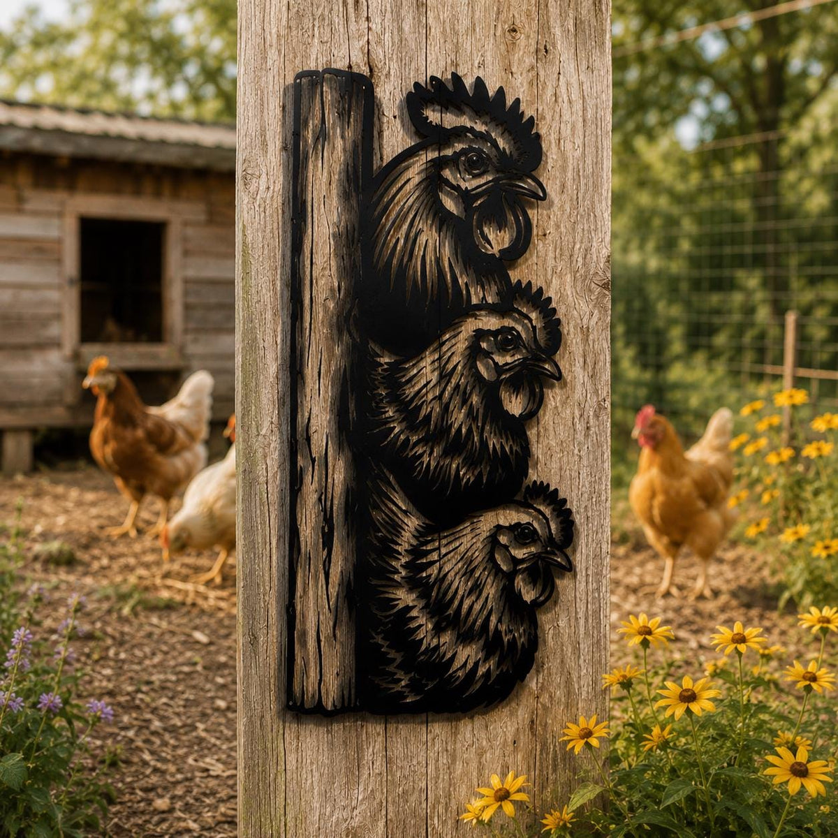 Farm Animal Metal Wall Art, Duck Horse Goat and Cow Decor for Barn, Porch or Country Home