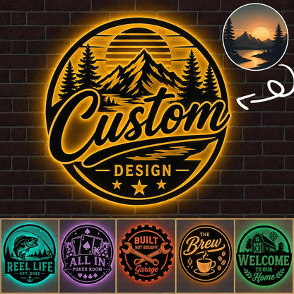 Personalized Metal LED Sign, Custom Wall Decor With Vibrant Glow, Housewarming Gift For Any Room