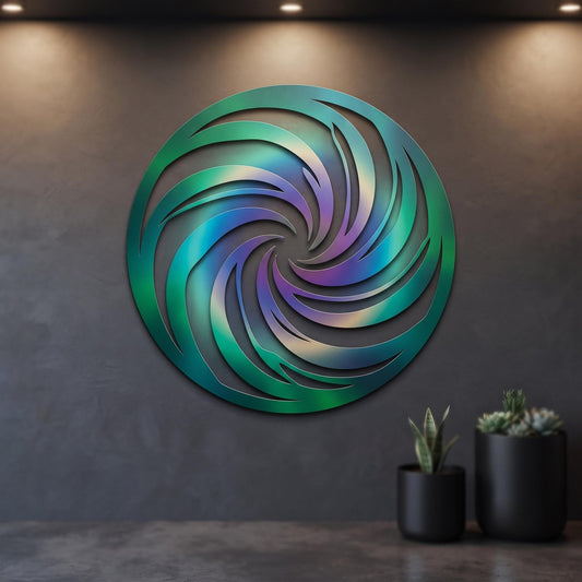 Abstract Metal Wall Art, Colorful Modern Wall Decor, Contemporary Wall Sculpture